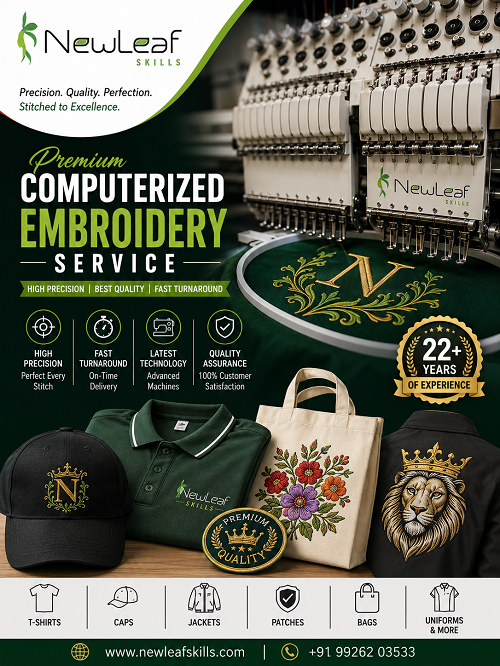 Computerized Embroidery Service for Premium Custom Apparel